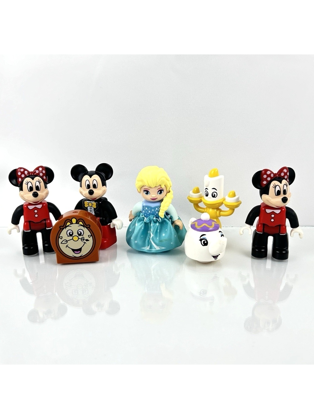 Lego Disney Duplo Figures Mickey Minnie Lumiere Cogsworth Mrs Potts